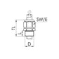 KV/M-L 1.5mm-MS  Brass cable gland series (Nickel-plated brass)